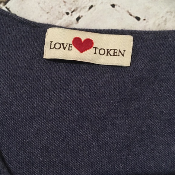 Love Token grayish blue 1/2 sleeve dress - Picture 7 of 7